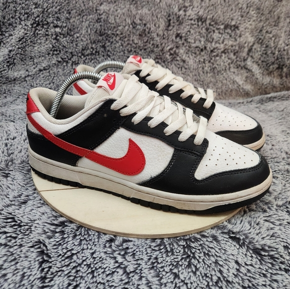 Nike Other - Nike Dunk Low Retro Red Swoosh Panda Shoes Men's Size 9